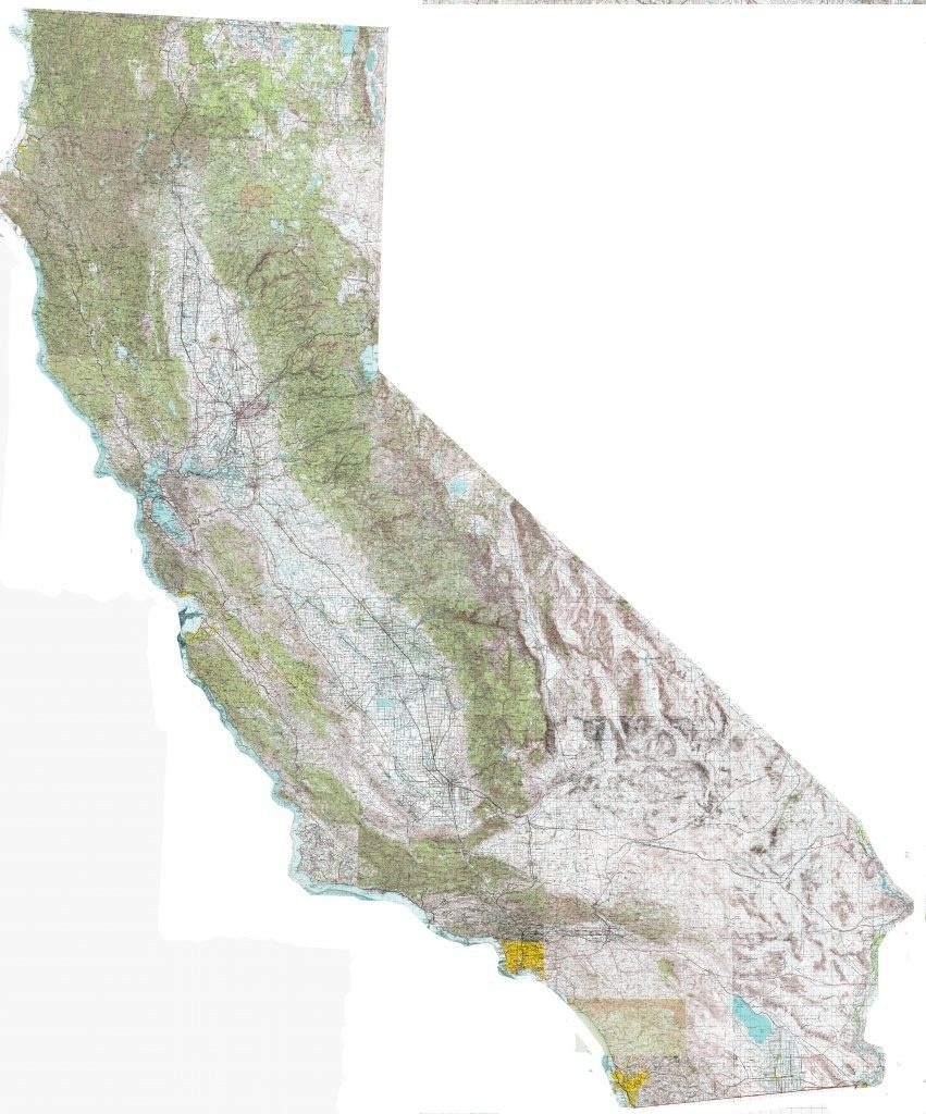 California Topographic Map | D1Softball - California Topographic Map