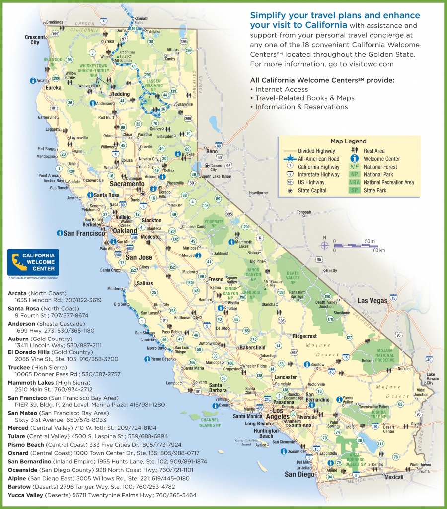 California Travel Map - California Forests Map