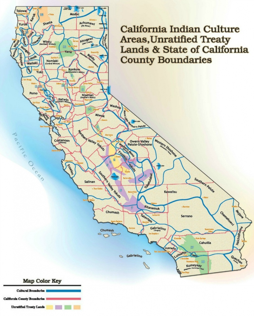 California Unratified Treaties Map - California Indian History - California Indian Map