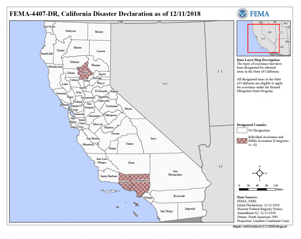 California Wildfires (Dr-4407) | Fema.gov - California Wildfires 2018 Map