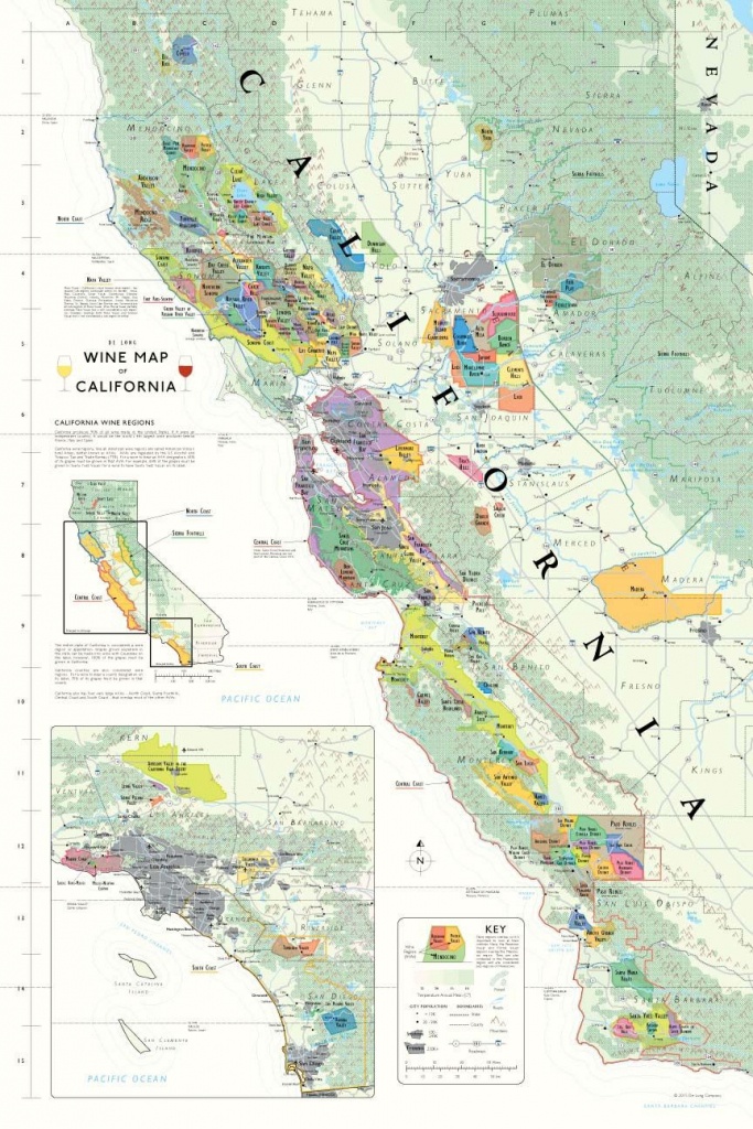 California Wine Country Map In 2019 | Wine Regions Of U.s. - Wine Country Map Of California
