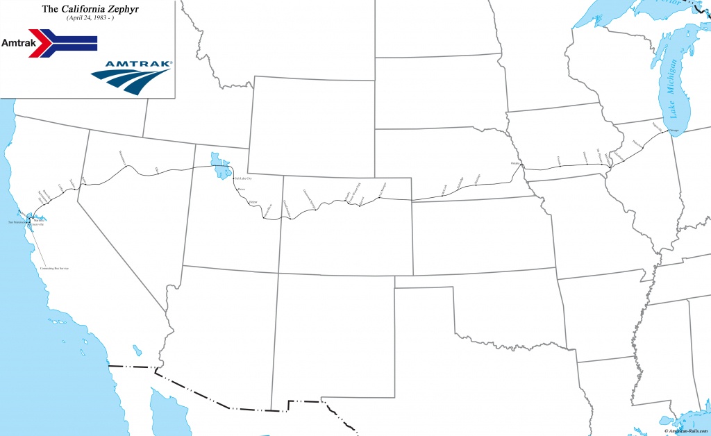 California Zephyr - Amtrak California Zephyr Map