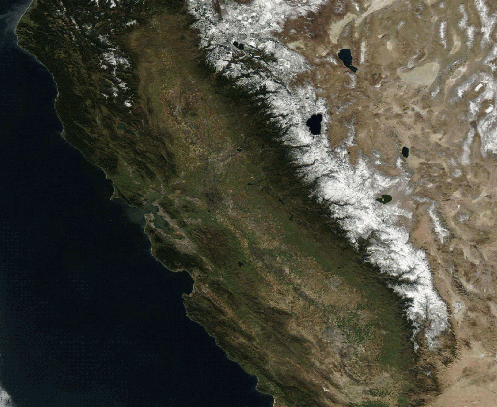 California's Drought In Before And After Satellite Images - Imageo - California Map Satellite