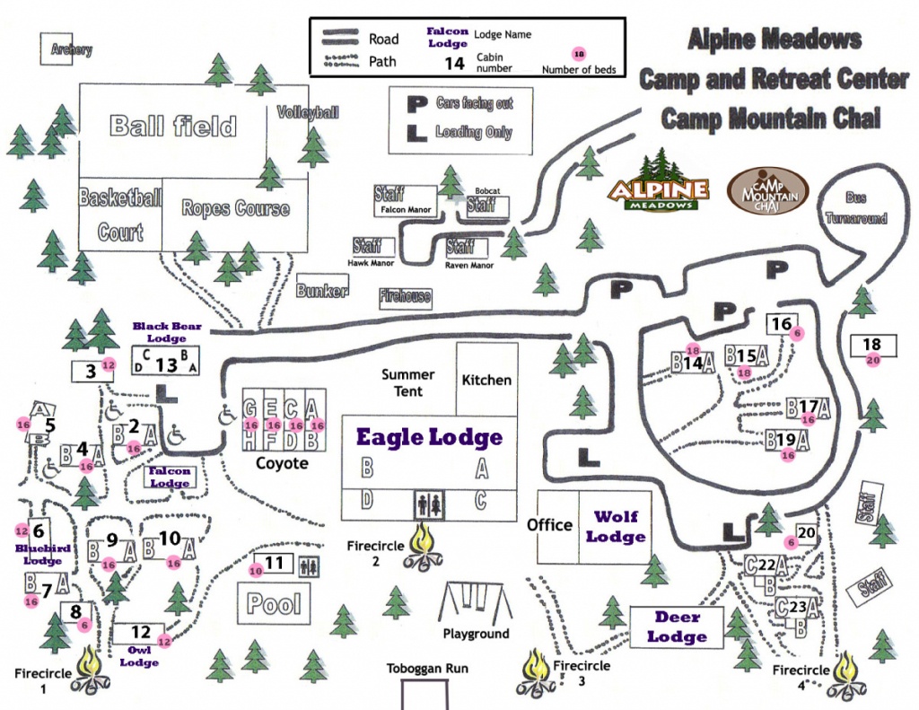 Camp Map | Retreat Center | Southern California | Alpine Meadows - Southern California Campgrounds Map