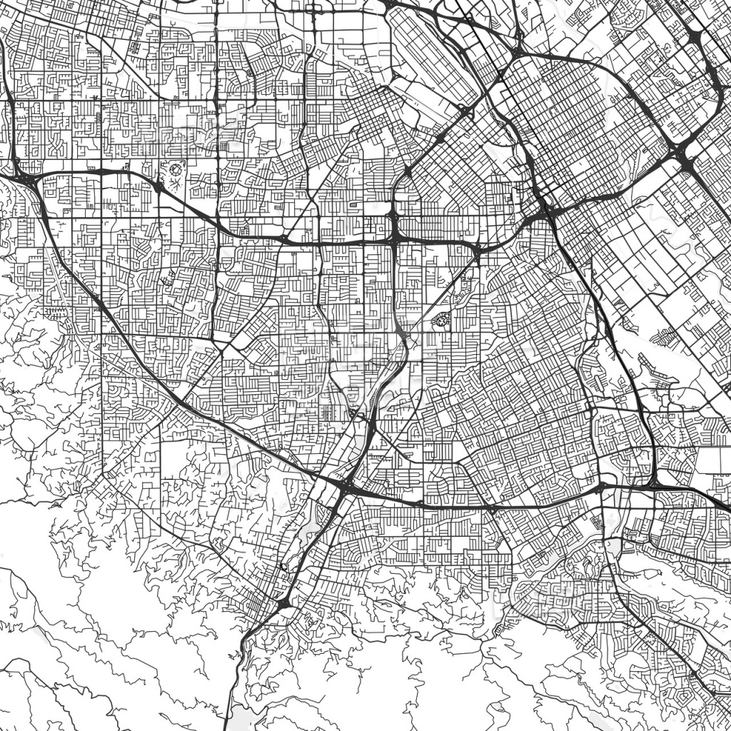 Campbell, California - Area Map - Light - Campbell California Map