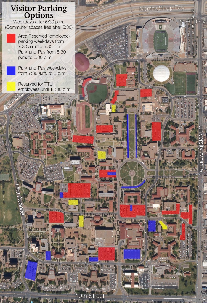 Campus Maps | Transportation &amp;amp; Parking Services | Ttu - Texas Tech Campus Map