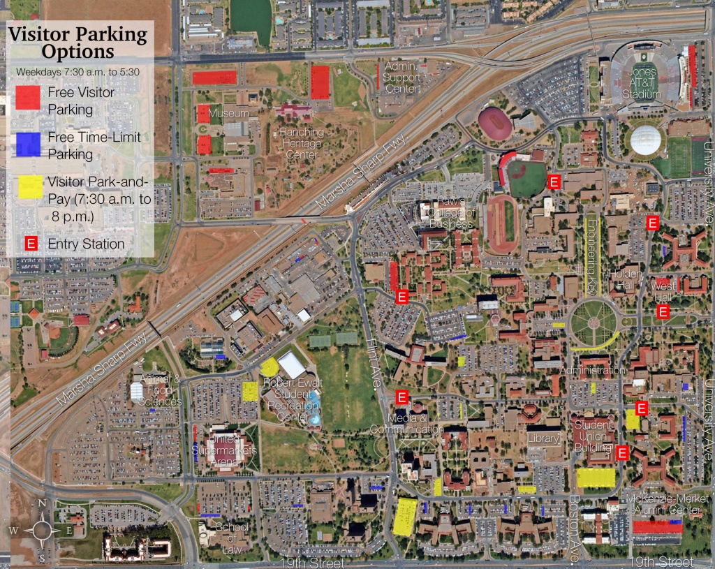 Campus Maps | Transportation &amp;amp; Parking Services | Ttu - Texas Tech Campus Map