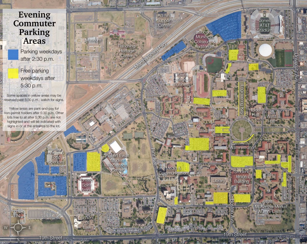 Campus Maps Transportation Parking Services Ttu Texas Tech Dorm