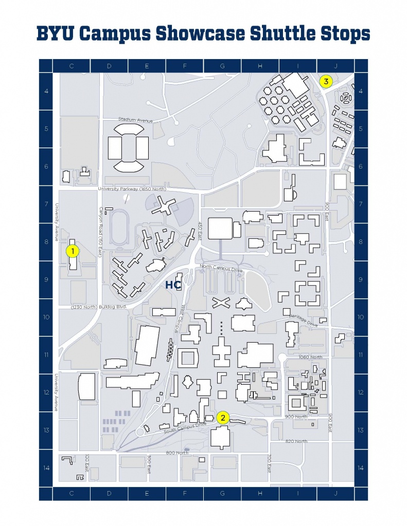 Campus Showcase Shuttle Rsvp | University Relations - Byu Campus Map Printable