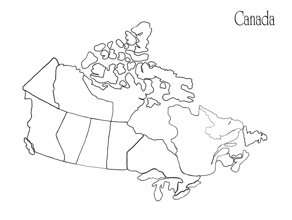 Canada Black And White Map - Lgq - Map Of Canada Black And White Printable