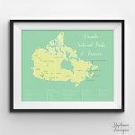 Canada National Parks Map National Parks Parks Canada | Etsy   Printable Map Of National Parks