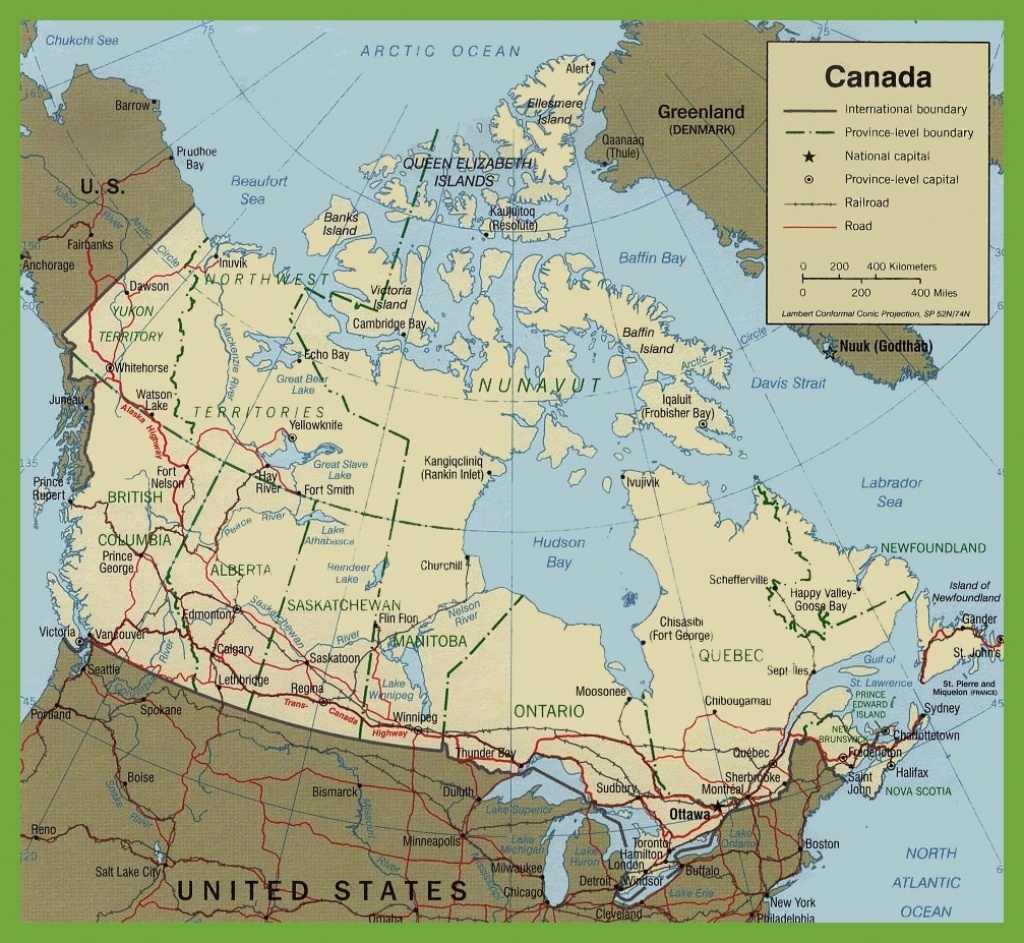 Canada Road Map - Printable Road Map Of Canada