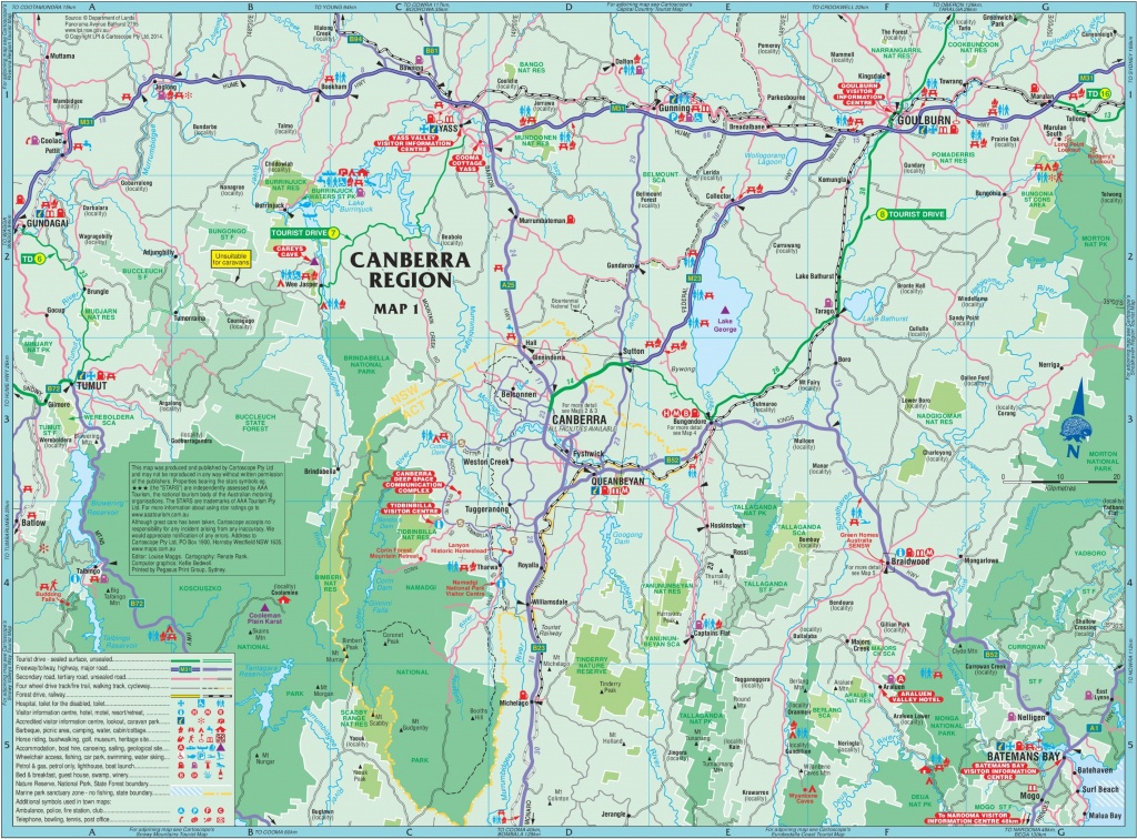 Canberra Maps | Australia | Maps Of Canberra (Capital City Of Australia) - Printable Map Of Canberra