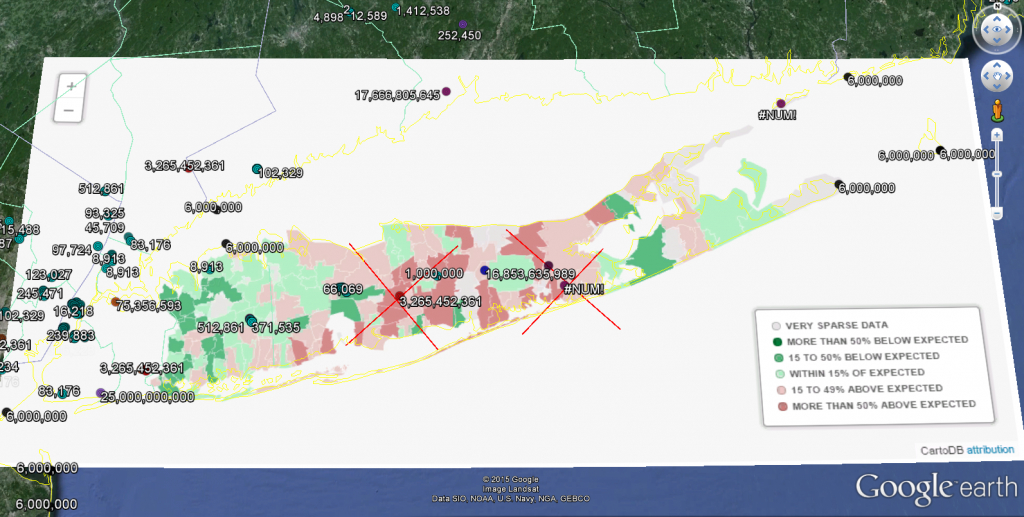 Cancer Rates On Long Island Updated (2007-2011) | Dark Matters A Lot - Map Of Cancer Clusters In Florida
