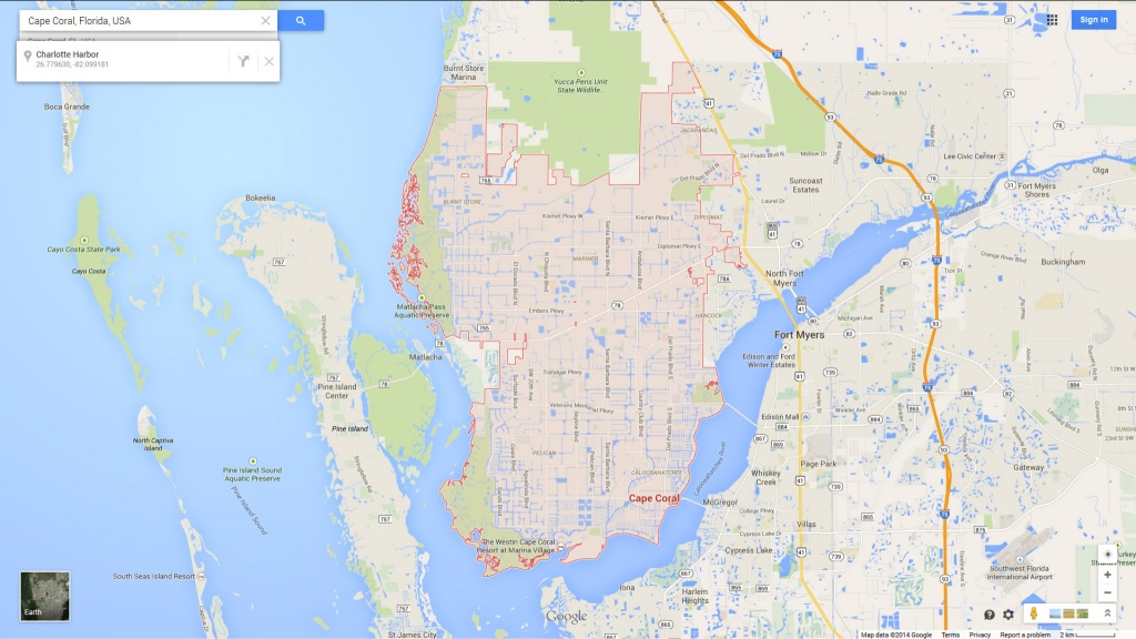 Cape Coral, Florida Map - Map Of Florida Including Cape Coral