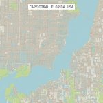 Cape Coral Florida Us City Street Map Digital Artfrank Ramspott   Street Map Of Cape Coral Florida