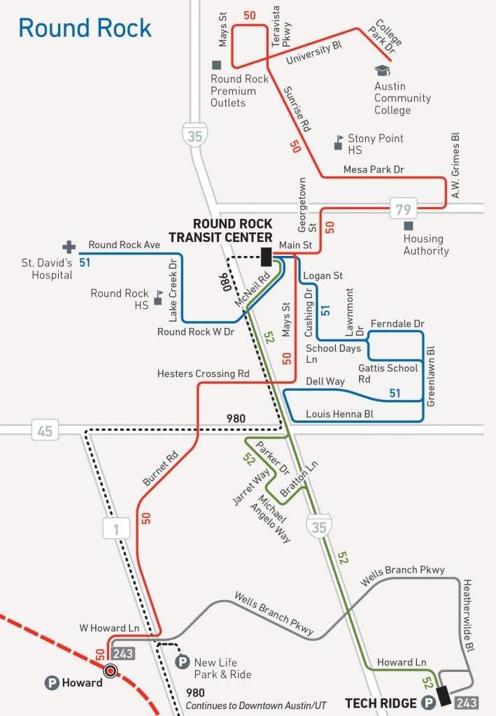 Capital Metro Service Begins In Round Rock Aug. 21 - Round Rock Texas Map