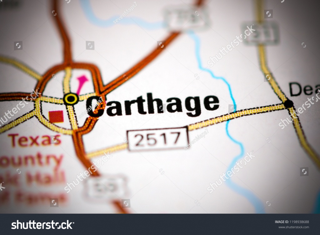Carthage Texas Usa On Map Stock Photo (Edit Now) 1198938688 - Carthage Texas Map