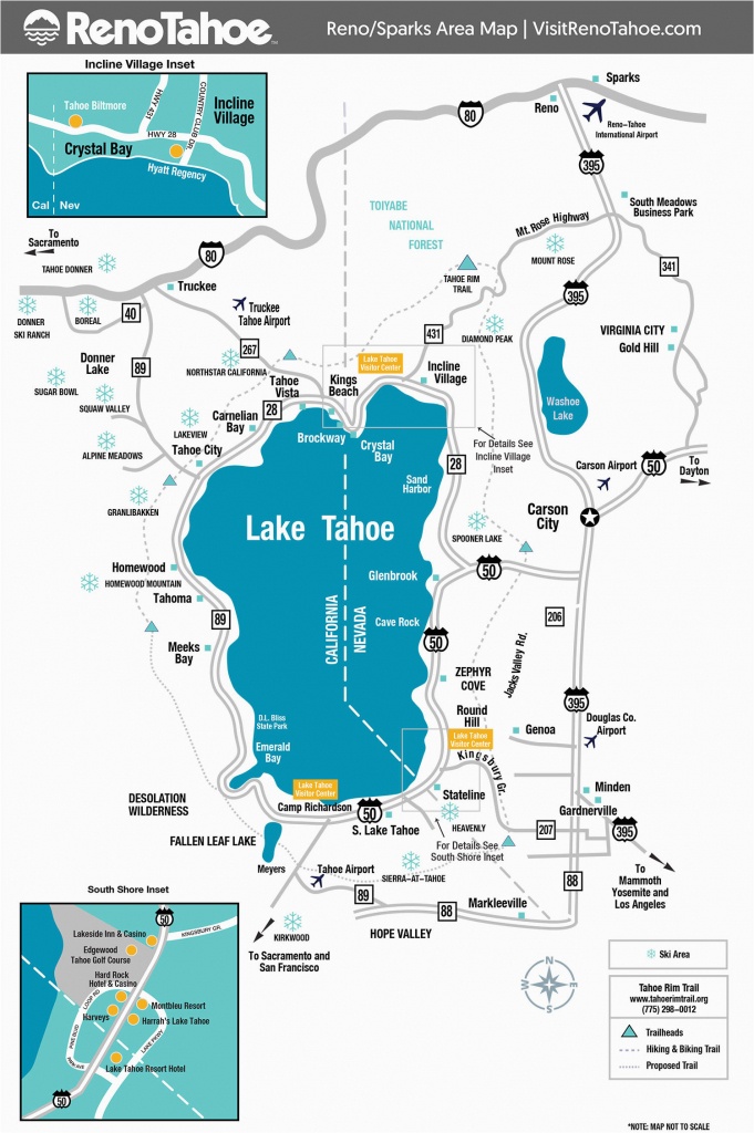 Casinos In Southern California Map Lake Tahoe On Map Of California - Casinos In California Map
