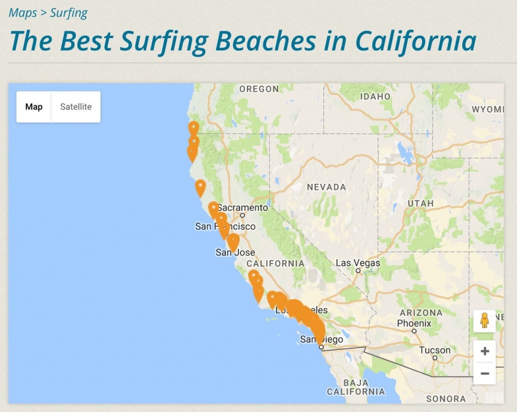 Cassurf | The Best Surfing Beaches In California | #cassurf Tees + - California Surf Map