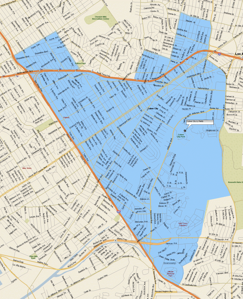 Ccll Field Location &amp;amp; Boundary Map - Culver City California Map