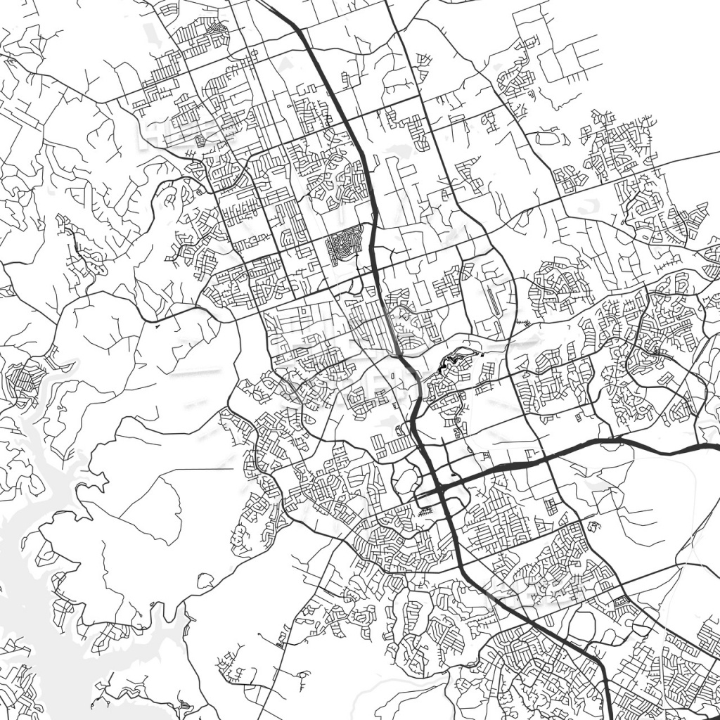 Cedar Park, Texas - Area Map - Light | Hebstreits Sketches - Cedar Park Texas Map