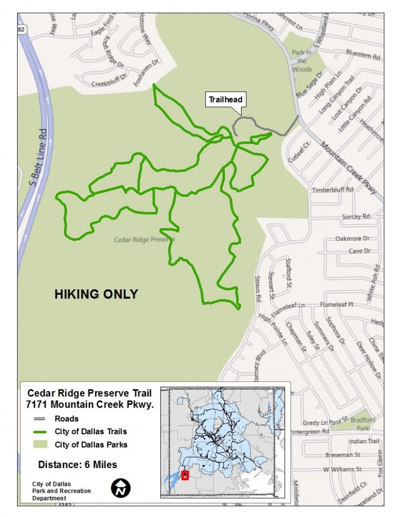 Cedar Ridge Preserve Trail Map | Local Trails Near Dallas | Trail - Texas Bbq Trail Map