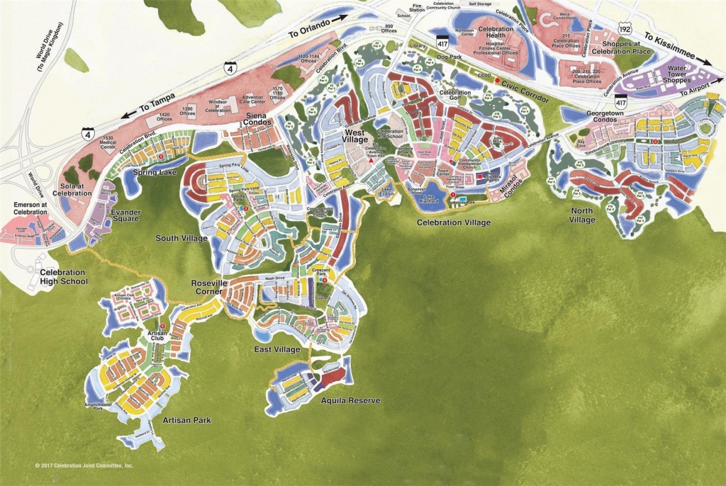 Celebration, Florida Real Estate: Search All The Greater Orlando - Celebration Florida Map