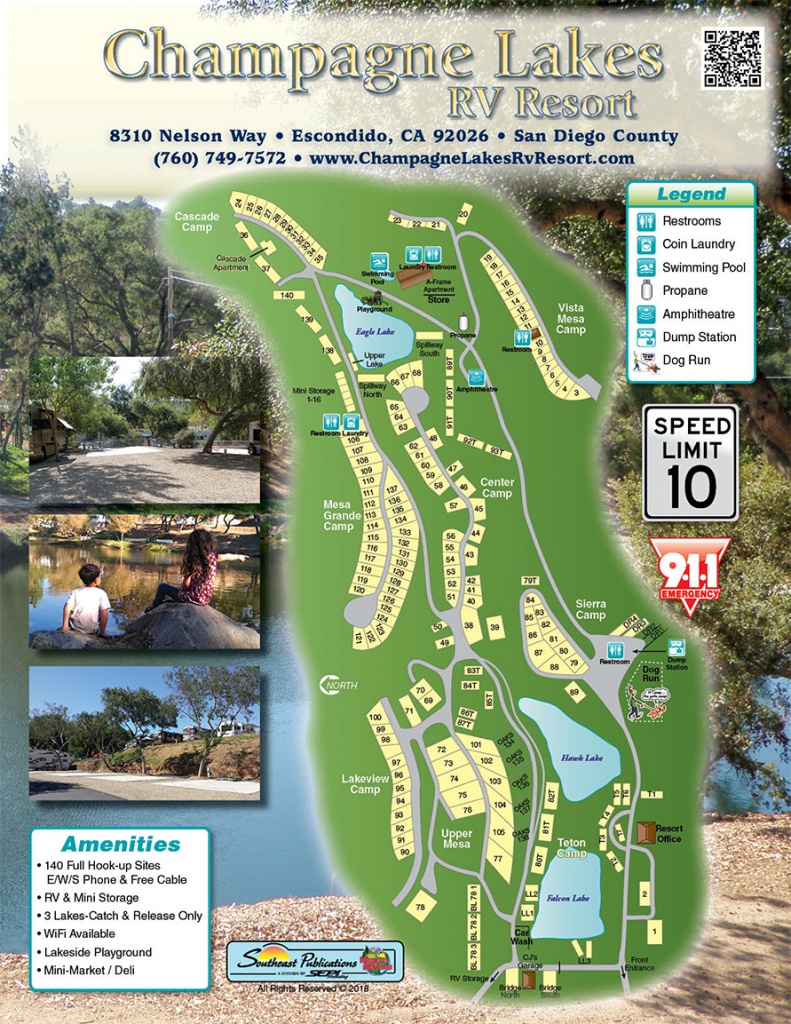 Champagne Lakes Rv Resort - Resort Map - California Rv Resorts Map