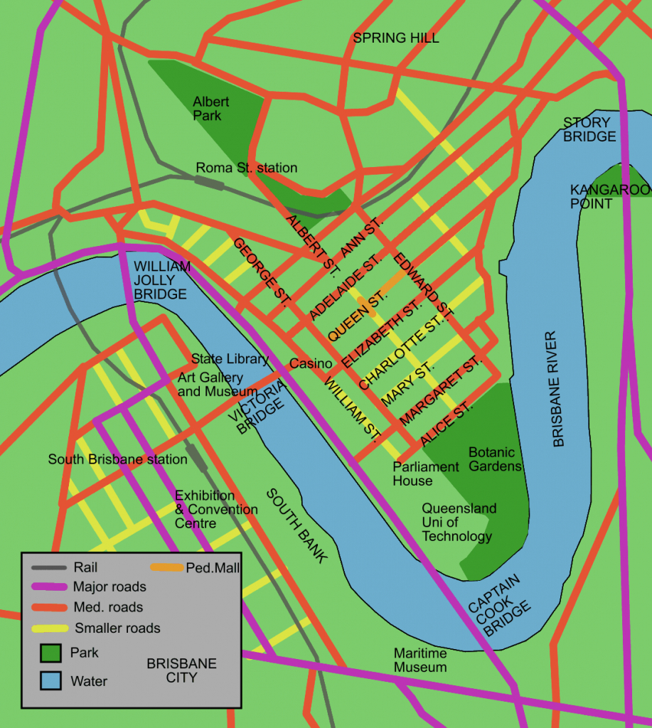 Charlotte Street, Brisbane - Wikipedia - Brisbane City Map Printable