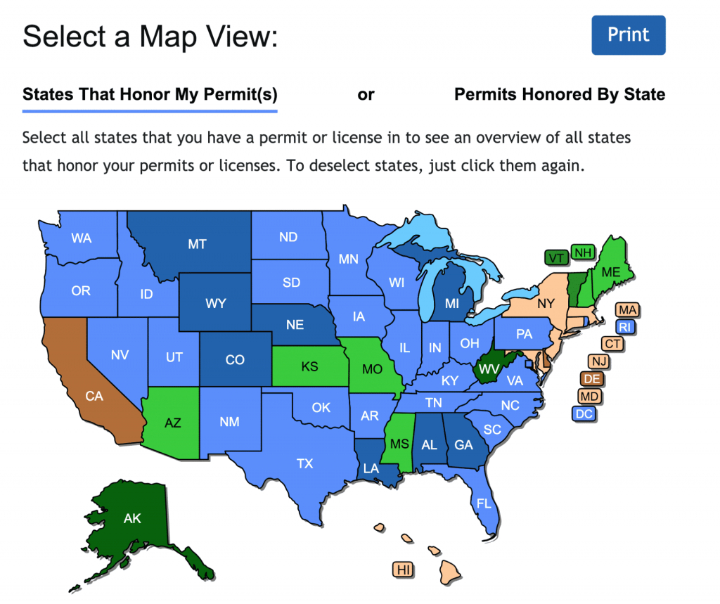 Check Out The New Concealed Carry Maps - Usa Carry - California Ccw Map