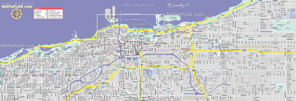 Chicago Maps - Top Tourist Attractions - Free, Printable City Street Map - Chicago Loop Map Printable
