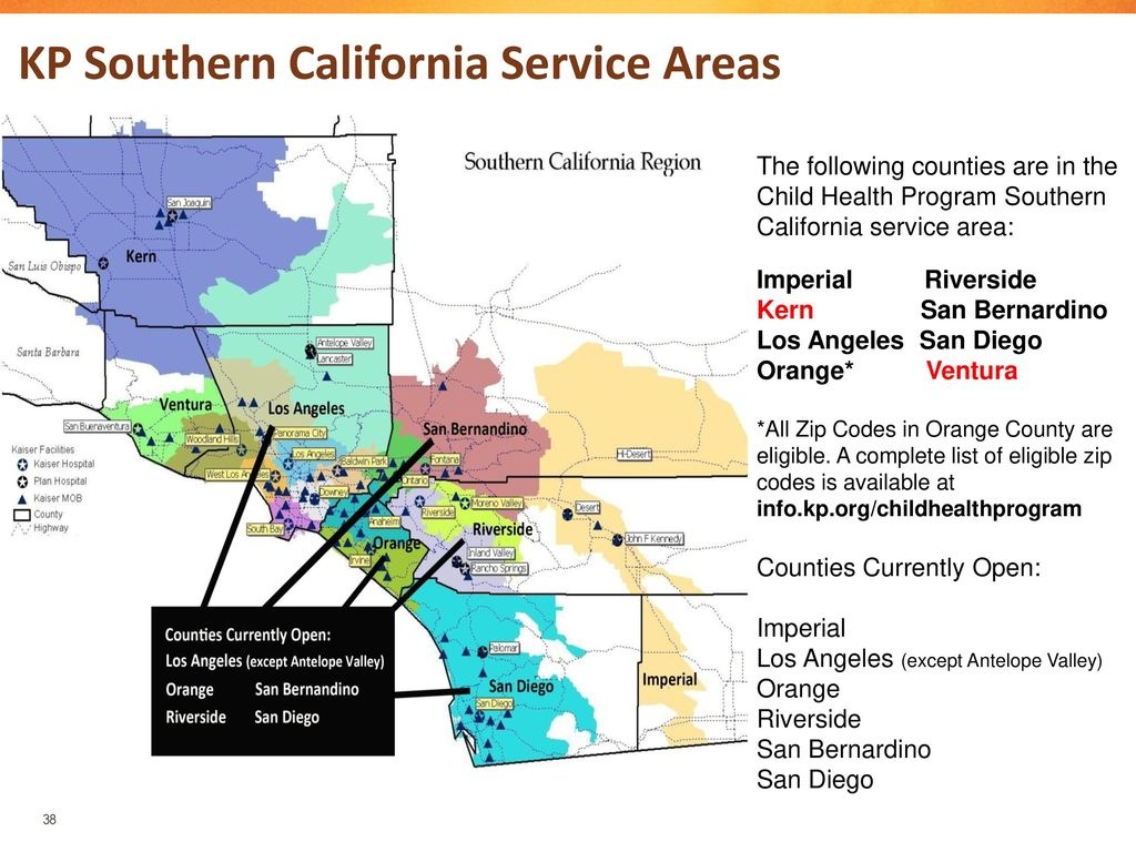 Child Health Program Training Open Enrollment Ppt Download - Kaiser Permanente Northern California Service Area Map