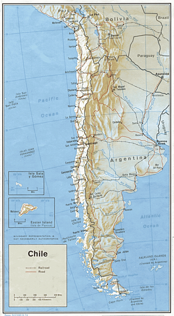 Chile Maps - Perry-Castañeda Map Collection - Ut Library Online - Free Printable Map Of Chile