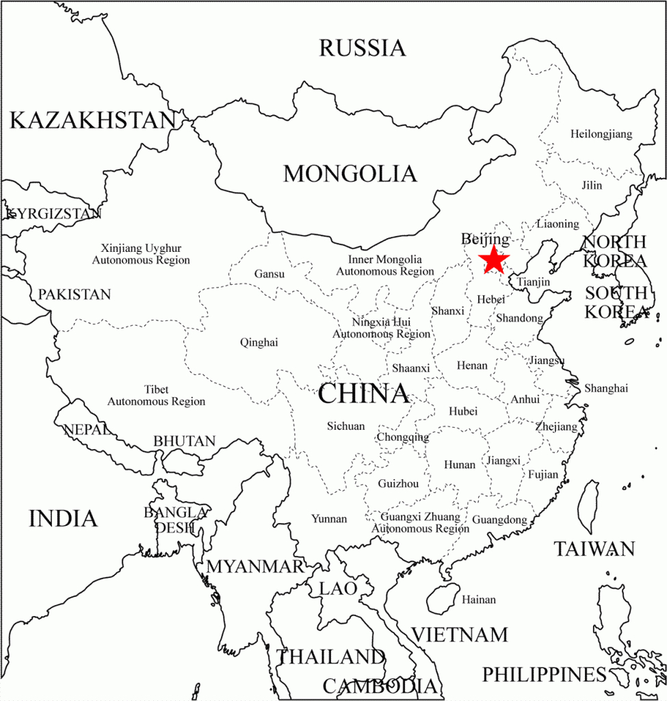 China Provinces Map (Including Blank China Provinces Map) - China Mike - Printable Map Of China