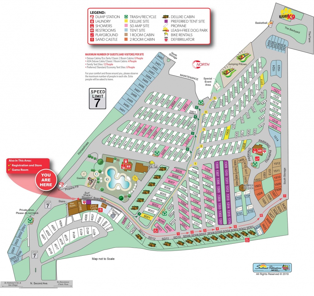 Chula Vista, California Campground | San Diego Metro Koa - California Camping Map