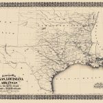 Civil War Map Print   Texas, Louisiana, Arkansas Campaign   1871   23 X  30.44   Texas Louisiana Border Map