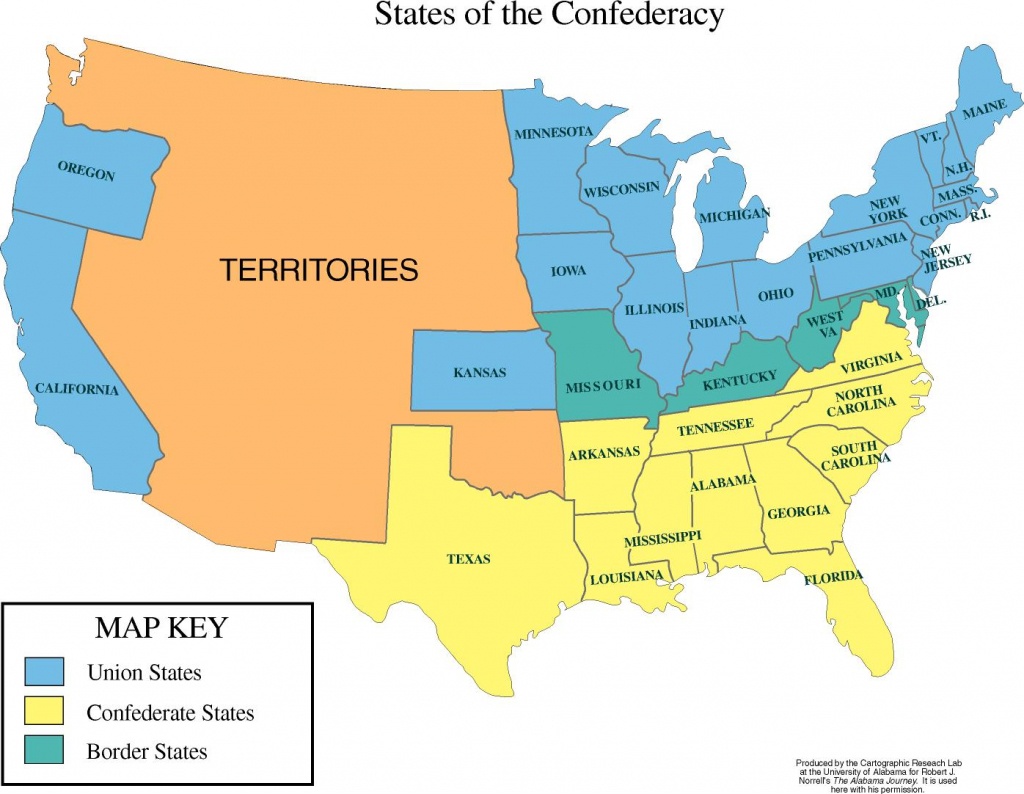 Civil War Maps - Printable Civil War Map