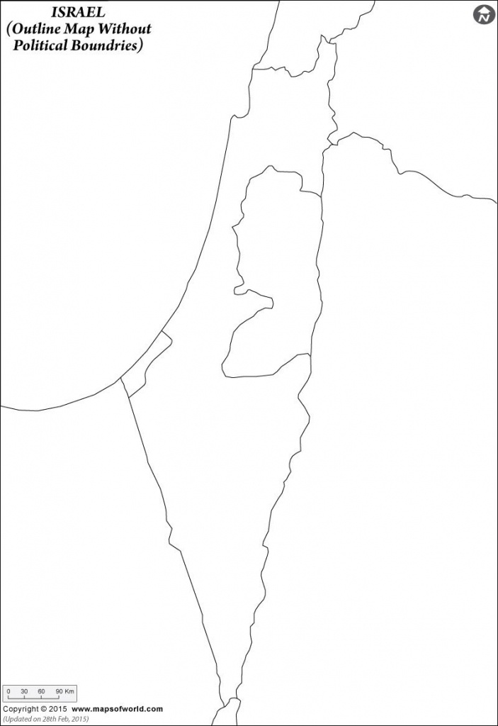 Click To View And Print The #israel #blank #map With Or Without - Israel Outline Map Printable