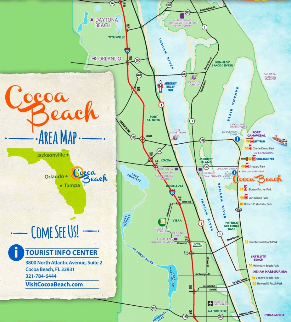 Cocoa Beach Tourist Map - Inlet Beach Florida Map
