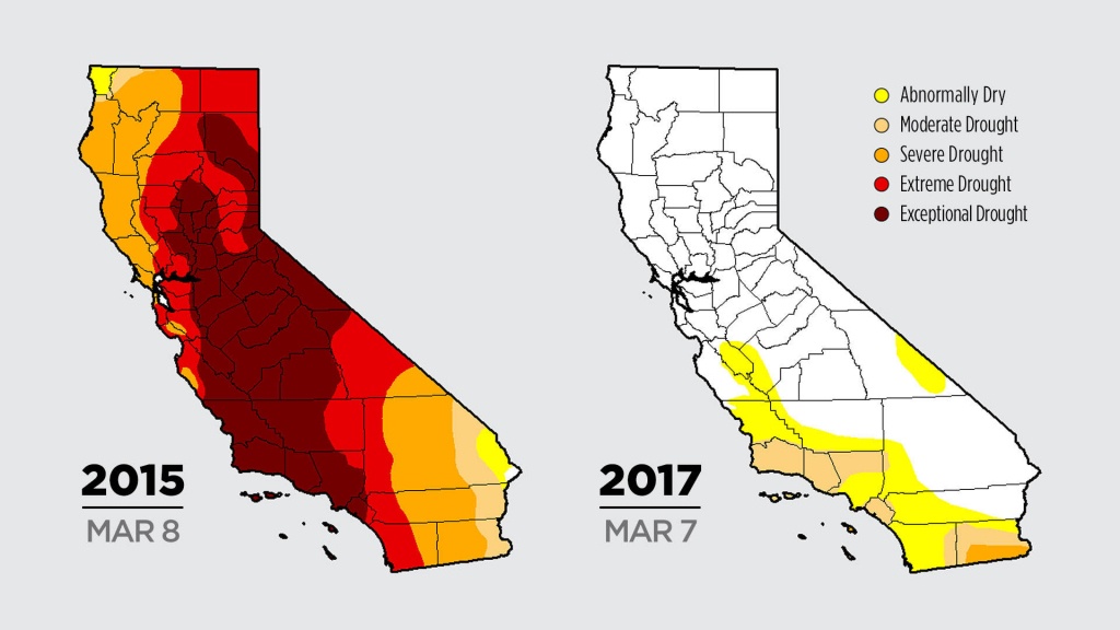Color Me Dry: Drought Maps Blend Art And Science -- But No Politics - California Drought Map 2017