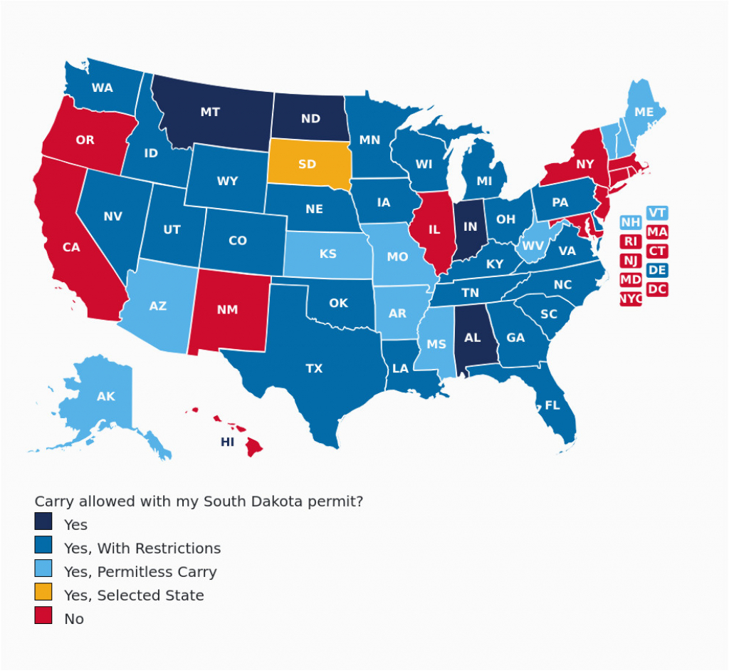 Colorado Concealed Carry Reciprocity Map South Dakota Concealed - California Ccw Reciprocity Map