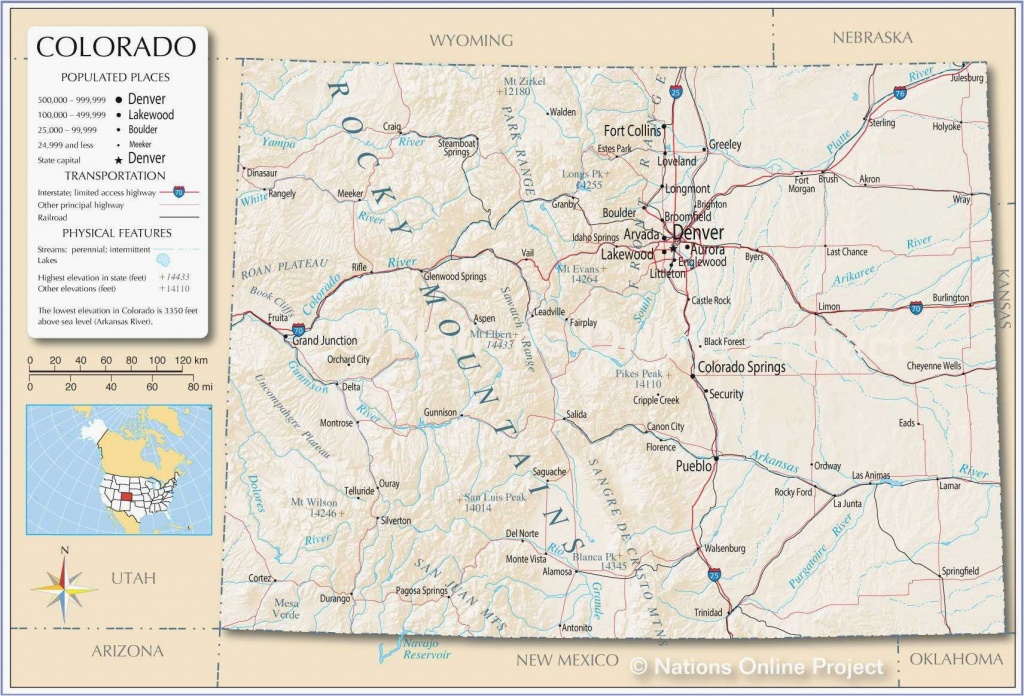 Colorado County Map With Towns Printable Map Of Us With Major Cities - Printable Map Of Colorado Cities