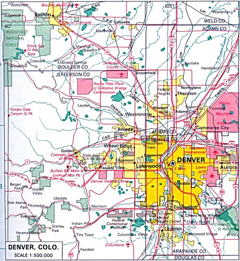 Colorado Maps - Perry-Castañeda Map Collection - Ut Library Online - Denver City Map Printable