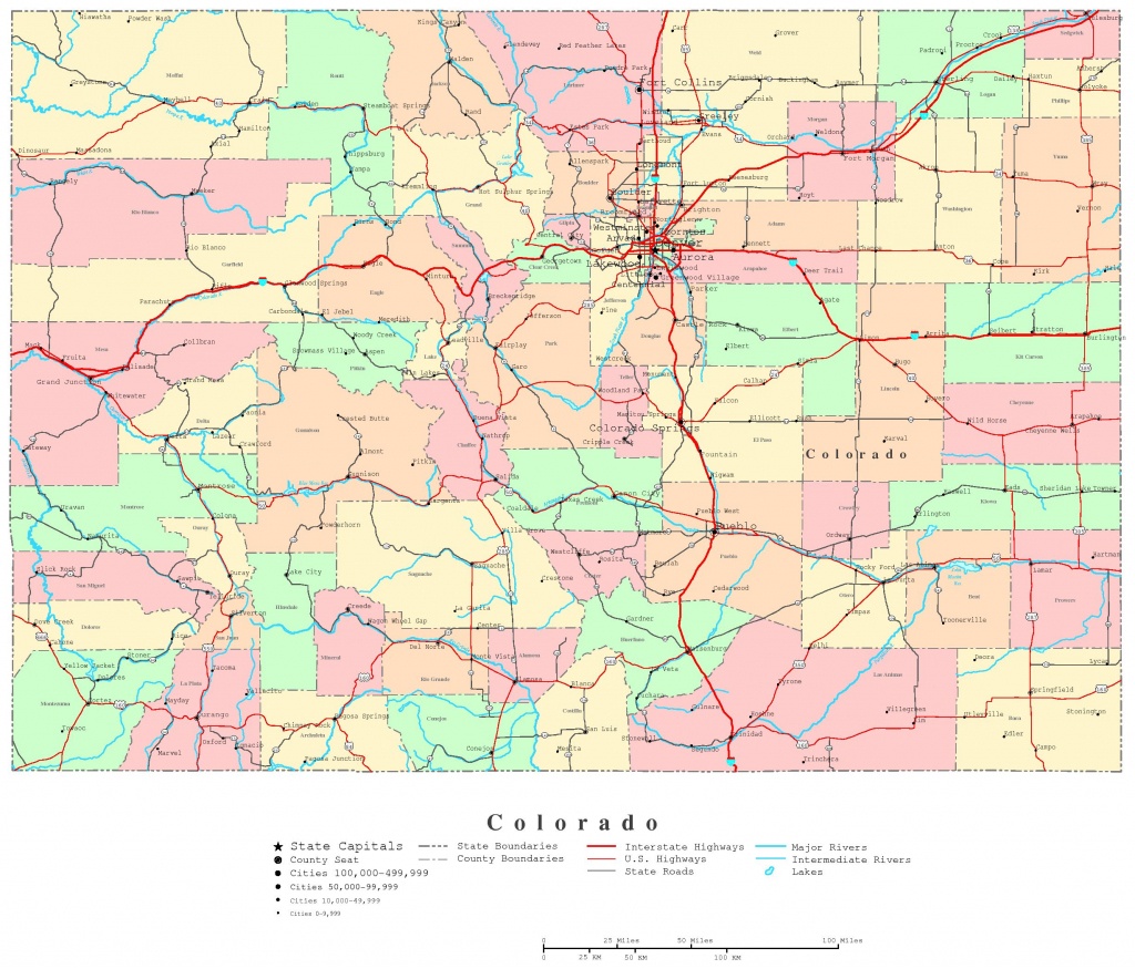 Colorado Printable Map - Printable Map Of Colorado