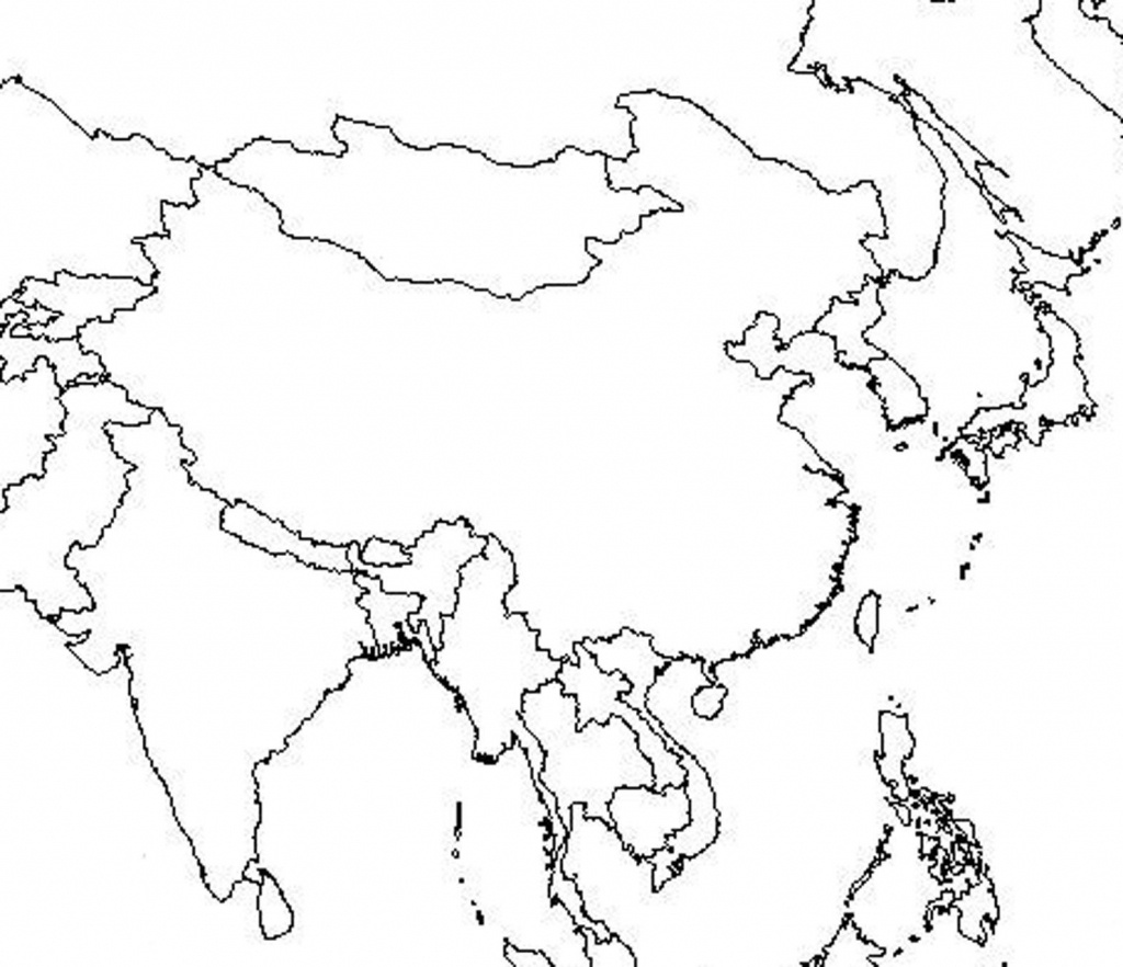 Coloring Maps Of Asia Blank Map Countries Update Printable With At - Blank Map Of Asia Printable