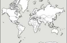 Map Of The World To Color Free Printable
