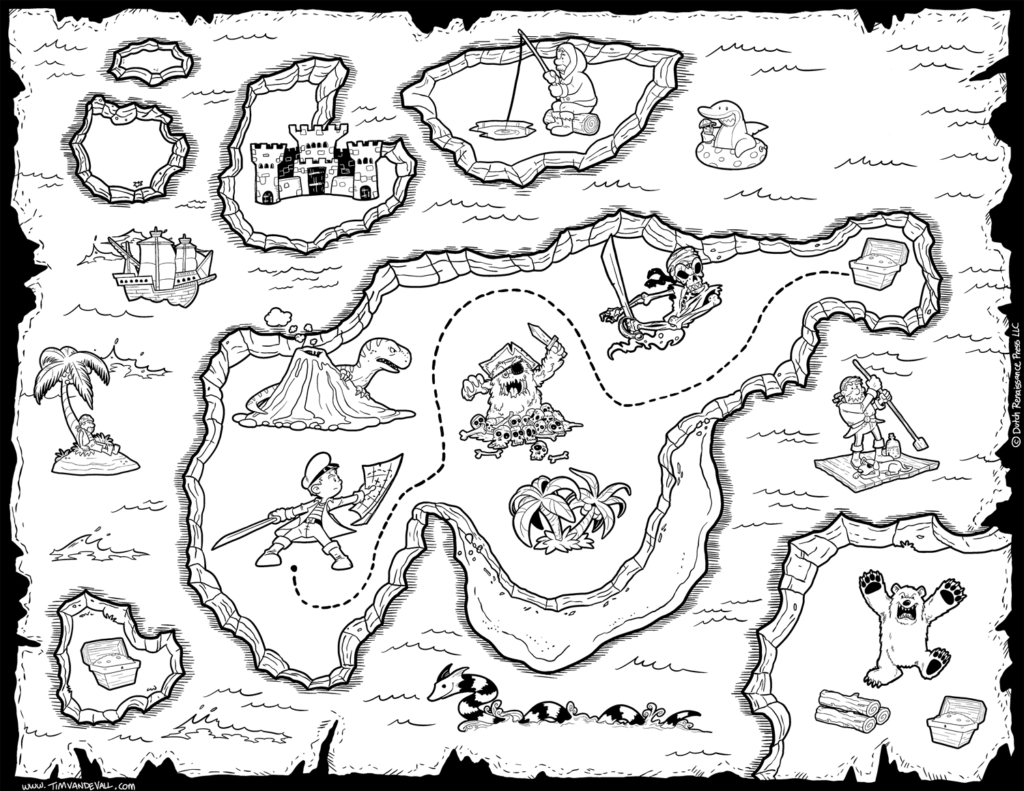 Coloring ~ Pirate Map Coloring Pages Blank Treasure Page Colouring - Printable Treasure Map Coloring Page