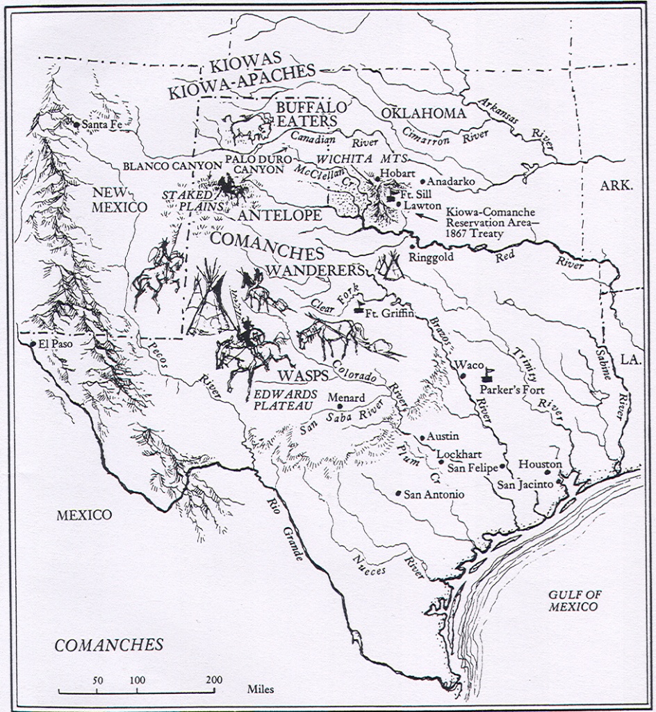 Comanche Indians | The Handbook Of Texas Online| Texas State - Native American Reservations In Texas Map