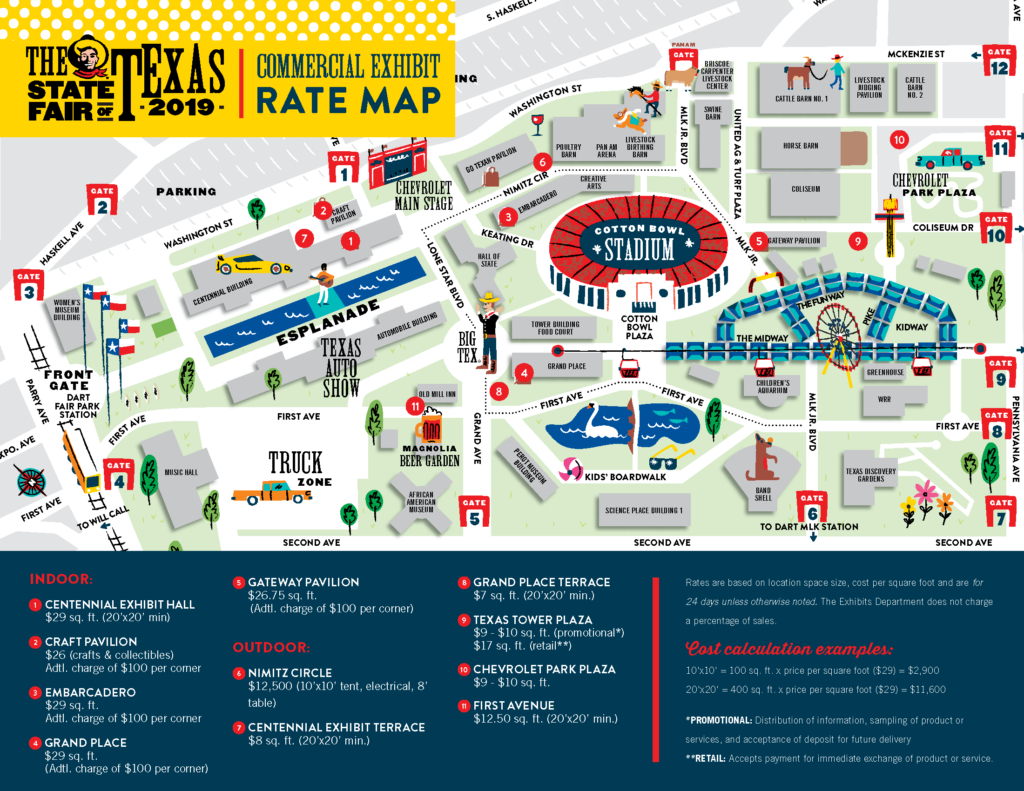 Commercial Exhibitors | State Fair Of Texas - Texas State Fair Parking Map
